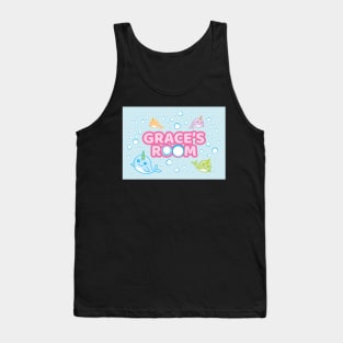 Personalised Narwhal 'Grace's Room' Sea Unicorn Bedroom Poster Door Sign Tank Top